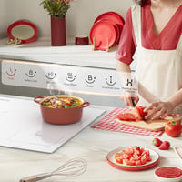 Cooksir 4 zónás indukciós főzőlap 3500W teljesítménnyel, 59 cm-es beépíthető fehér kerámiaüveg felülettel, kombinált zónával és dugvillás cs 6