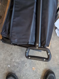 Kitsure Összecsukható Kézikocsi 100L, 163 kg Teherbírás, Robusztus Acélváz, Nagy Kerekek, Kemping és Bevásárlás, Fekete 5
