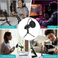 AGPTEK USB Kondenzátor Mikrofon Állvánnyal és Popszűrővel - Streaming, Podcast, Gaming 6
