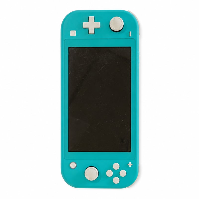 Prijenosna igraća konzola Nintendo Switch Lite tirkizna – tragovi korištenja na zaslonu i kućištu