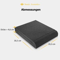 Sonic Acoustics hangszigetelő szivacs, 12,7 cm-es stúdió monitorokhoz, 2 db, fekete 2