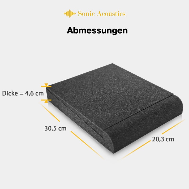 Sonic Acoustics hangszigetelő szivacs, 12,7 cm-es stúdió monitorokhoz, 2 db, fekete