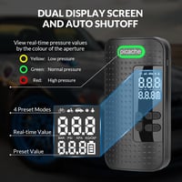 Hordozható digitális autó és kerékpár kompresszor - 150PSI, LED, 2000mAh 2