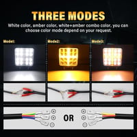 Kraftmann 48W LED Munkalámpa Szett 4db - ATV/Traktor/Kamion, IP67 Vízálló, Fehér-Sárga 6