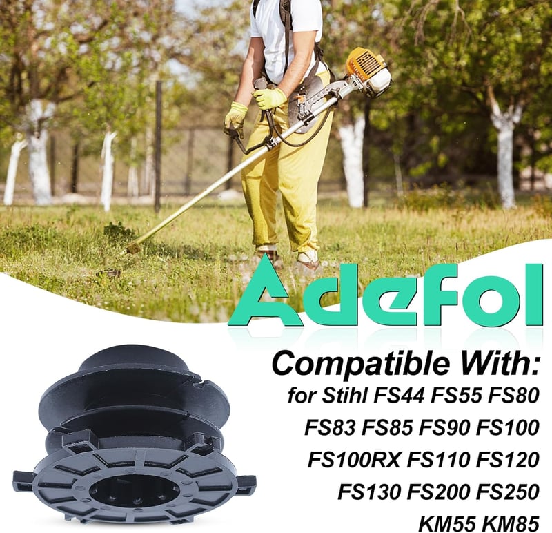 Adefol Damilfej Készlet 6 db - STIHL FS44 FS55 FS80 FS83 FS85 FS90 FS100 FS110 FS120 FS130 FS200 Fűkaszákhoz - 25-2 Damilfej, Fedél, Rugók, 