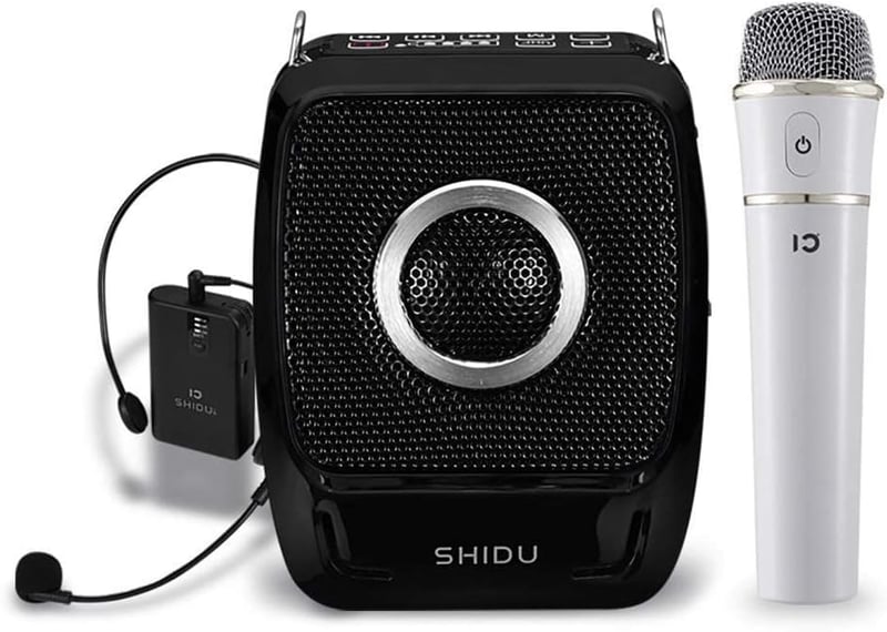 Hordozható Bluetooth hangosító szett mikrofonnal - 25W, karaokéhoz, tanároknak, edzőknek