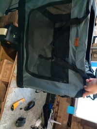 Cușcă pliabilă pentru câini VOUNOT 70x52x52 cm, gri, țesătură Oxford, panou din plasă respirabilă, cadru metalic, cu mânere și buzunare, pentru pisici 2
