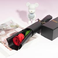 Örökkévaló Rózsa Szárral - Valódi Tartósított Vörös Rózsa Ajándékdobozban Nőknek, Anyáknak - Élethű Virág Dekoráció Születésnapra, K 4