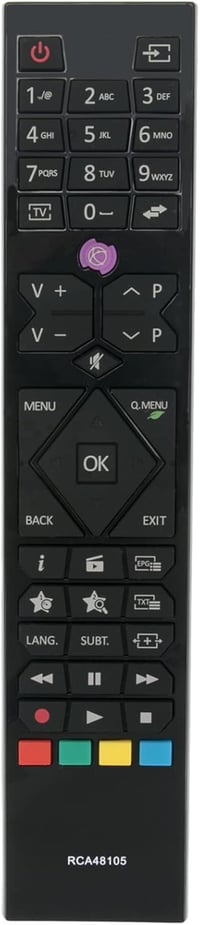 ALLIMITY Univerzális Távirányító Luxor, ITT, Sharp, Tucson TV-khez - Kompatibilis LED/LCD Modellekkel, 10m Hatótávolság, Ergonomikus 1