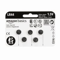 Baterii tip pastilă alcaline Amazon Basics LR44, 1,5V, fără mercur, durată lungă de viață – stoc parțial – set de 5 bucăți 1