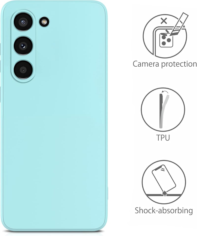 Samsung Galaxy S23 Vékony Szilikon Tok - MyGadget Karcsú Védőtok Mattított Világoskék