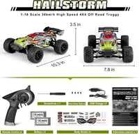 HAIBOXING 1/18 Távirányítós Autó - 36 km/h Sebességű 4WD Terepjáró, 2.4 GHz Vízálló Elektromos RC Versenyautó Minden Terepre 5