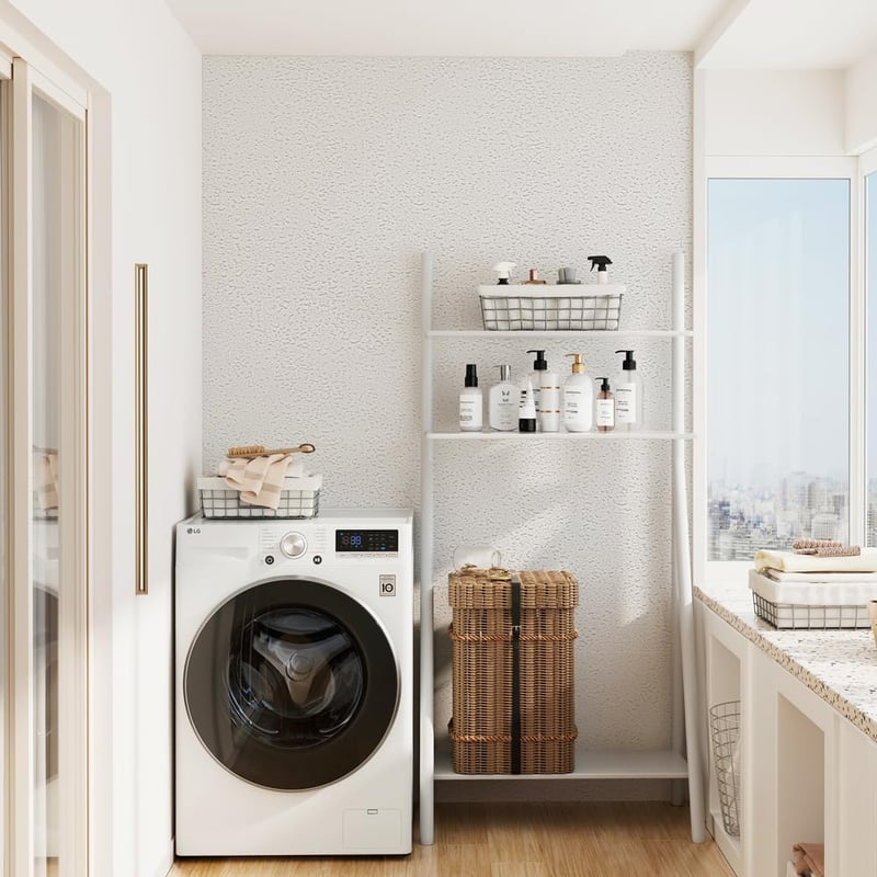 myforHD Öntapadós Fehér Tapéta 40x300 cm - Vastag PVC Bútorfólia Modern Texturált Felülettel - Könnyen Vágható Bútor Matrica