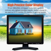 JaiHo 19" IPS Monitor Beépített Hangszórókkal - HD 1280x1024 Felbontás, HDMI Csatlakozás, PC/TV/CCTV/Raspberry Pi Kompatibilis, Távirányítóval 2