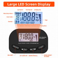 180 kg Digitális Kézierő Mérő, Újratölthető Elektronikus Dinamométer LCD Kijelzővel 2