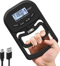 180 kg Digitális Kézierő Mérő, Újratölthető Elektronikus Dinamométer LCD Kijelzővel 1