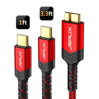JSAUX USB C-Micro B kábel külső HDD-hez, 2db (30cm+1m) - Újracsomagolt 5