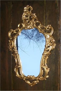 Lnxp Antik Barokk Fali Tükör - Arany Retro Dekoráció 50x76 cm - Időjárásálló Műanyag Kerettel - Elegáns Lakberendezési Elem 2