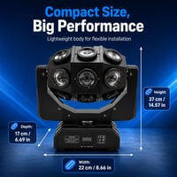 180W Moving Head Színpadi Lámpa 18 LED RGBW DMX512 Beam Fény Stroboszkóp Dimmer Hang Vezérelt DJ Disco Party Esküvő KTV Bár Használatra 5