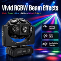 180W Moving Head Színpadi Lámpa 18 LED RGBW DMX512 Beam Fény Stroboszkóp Dimmer Hang Vezérelt DJ Disco Party Esküvő KTV Bár Használatra 4