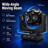 180W Moving Head Színpadi Lámpa 18 LED RGBW DMX512 Beam Fény Stroboszkóp Dimmer Hang Vezérelt DJ Disco Party Esküvő KTV Bár Használatra 2