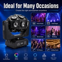 180W Moving Head Színpadi Lámpa 18 LED RGBW DMX512 Beam Fény Stroboszkóp Dimmer Hang Vezérelt DJ Disco Party Esküvő KTV Bár Használatra 3