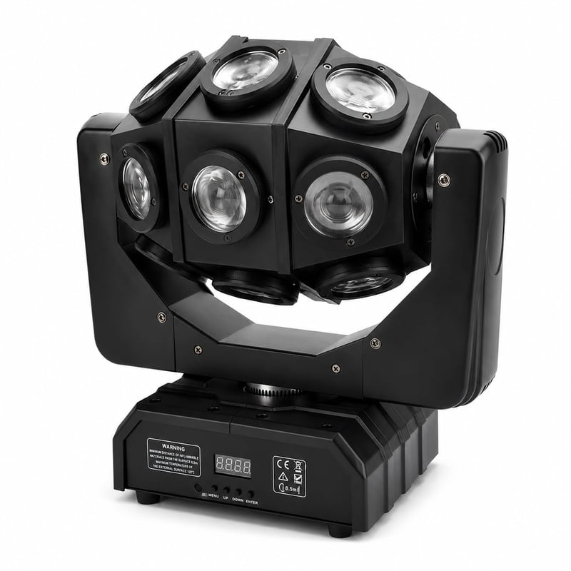 180W Moving Head Színpadi Lámpa 18 LED RGBW DMX512 Beam Fény Stroboszkóp Dimmer Hang Vezérelt DJ Disco Party Esküvő KTV Bár Használatra