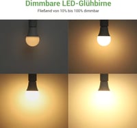 EDISHINE E27 LED Izzó 2700K Meleg Fehér, 10W 1000LM Fényerőszabályozható, 60W Hagyományos Izzó Helyettesítő, Energiatakarékos, 6 db Csomag 2