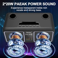 ALPOWL AL001 Karaoke Gép 2 Vezeték Nélküli UHF Mikrofonnal - Hordozható Bluetooth Hangszóró LED Fényekkel Otthoni Partikhoz, Esküvőkre 2