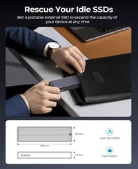 ORICO M.2 NVMe SSD külső ház USB-C 10Gbps, PCIe kompatibilis, 2230-2280 méretekhez 6