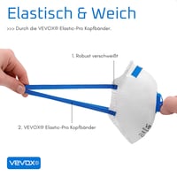 VEVOX FFP2 Légzésvédő Maszk 10db - Szelepes, Porvédő, Kényelmes Tömítéssel 5