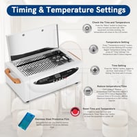 Xverycan 500W Forrólevegős Sterilizáló Készülék 250°C - Száraz Hősterilizátor Szépségszalonoknak, Köröm, Kozmetikai és Fodrászati Eszközökhö - 500 W 3