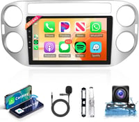 Wireless Carplay Android Autórádió 2 DIN VW Tiguan (2006-2016) - 9" GPS Navigáció, WiFi, Bluetooth, 2GB+64GB, Kormányvezérlés, Mirror Link 1