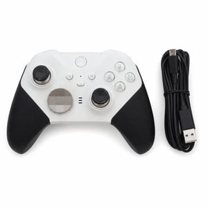 Használt Xbox Elite Wireless Controller Series 2 Core Edition fehér kontroller – Xbox One, Xbox Series X|S, PC, Windows 10, mobil – USB töltőkábellel