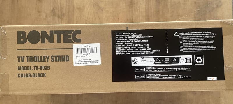 BONTEC Gurulós TV Állvány 23-60" Képernyőkhöz, Laptoptartó Polccal, Állítható Magasságú, 25 kg Teherbírású, VESA 400x400 mm Kompatibilis