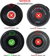 Canon EOS M objektívvédő sapka szett - 2 db fekete 2