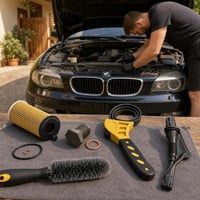 BMW set za izmjenu ulja: 1x filter + 1x vijak + 1x ključ + 1x senzor razine + 1x četka za felge 1