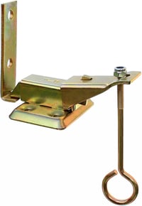 KeyMet GmbH Horganyzott Sárga Padlócsapda Retesz Ablakzár Horoggal - 80mm Hosszú Biztonsági Zár M4 Csavarfuratokkal - 1, Galvanised Yellow 1