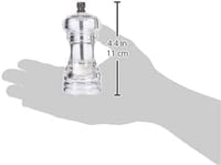 Kasahome Átlátszó Mini Bors- és Sóőrlő 10 cm - Konyhai Fűszerdaráló Adagolóval 6