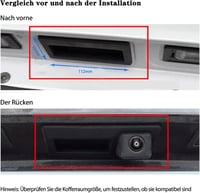 Audi, VW, Skoda HD 720P tolatókamera kofferraumgriff-nyitóval 4