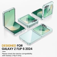 Doeshine Samsung Galaxy Z Flip 7 FE/Z Flip 6 Védőtok - Ultravékony Szilikon TPU Tok Beépített Képernyővédővel, Ütésálló, Karcmentes, Zöld 7