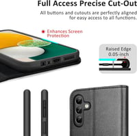 Samsung Galaxy A13 5G RFID-védett bőr flip tok, fekete 8