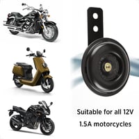 Evermotor 12V Univerzális Hangos Kürt - E-jelzésű, Motorokhoz, Autókhoz, Robogókhoz, Fekete 7