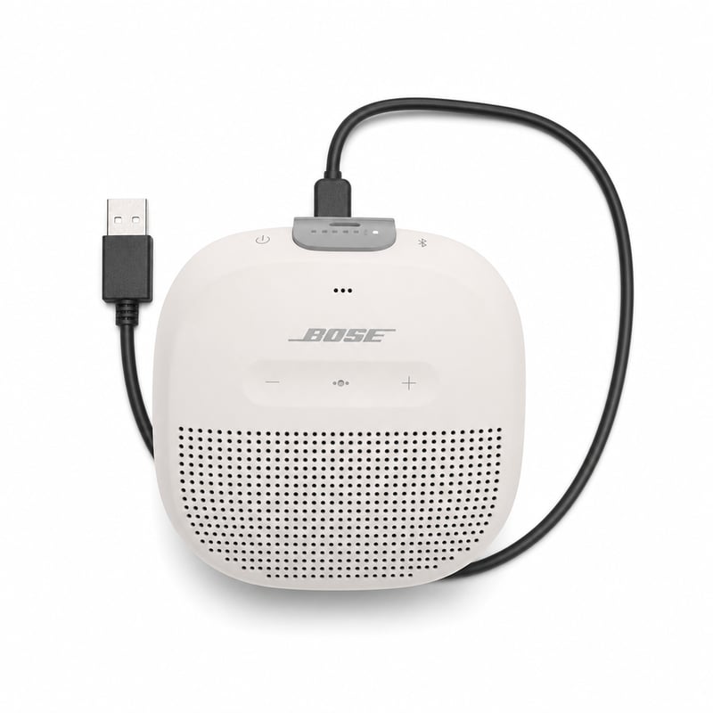 Bose SoundLink Micro Bluetooth zvučnik, bijeli — — neispravan, za dijelove: ne uključuje se, ne reagira na punjenje (stanje: vidi 2. sliku)