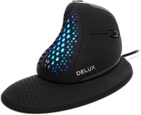 DeLUX M618XSU ergonomikus függőleges egér RGB fénnyel, csuklótámasszal, 4000 DPI 1