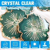 Teexpert Epoxy Gyanta, 1 Gallon Gyorsan Száradó Kristálytiszta Önterülő Öntőgyanta, 4 Órás Kiforma, 8-10 Órás Teljes Kötés, Ékszerkészítéshe 4