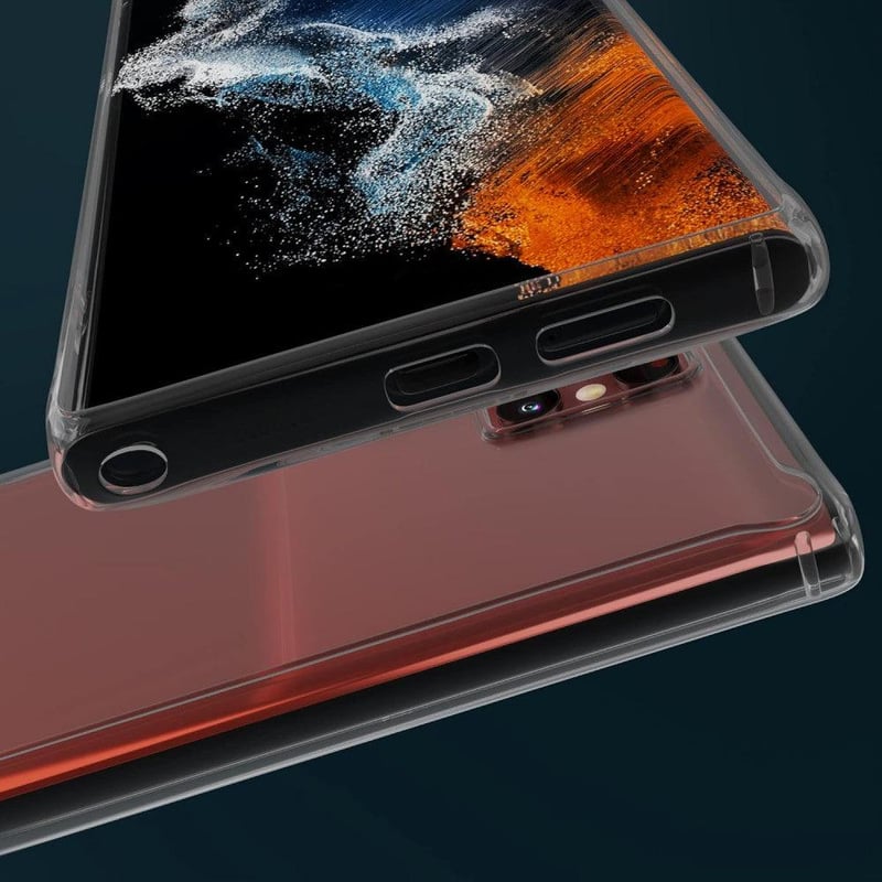 Samsung S22 Ultra Prémium Átlátszó Ütésálló Védőtok