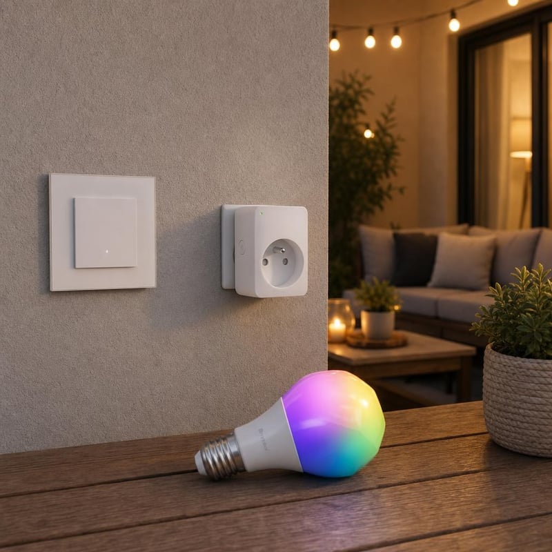 Štartovací balík Smart Home: 1x LED žiarovka + 1x smart zásuvka + 1x WiFi vypínač