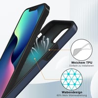 Huawei mágneses iPhone 13 tok beépített állvánnyal - kék 4