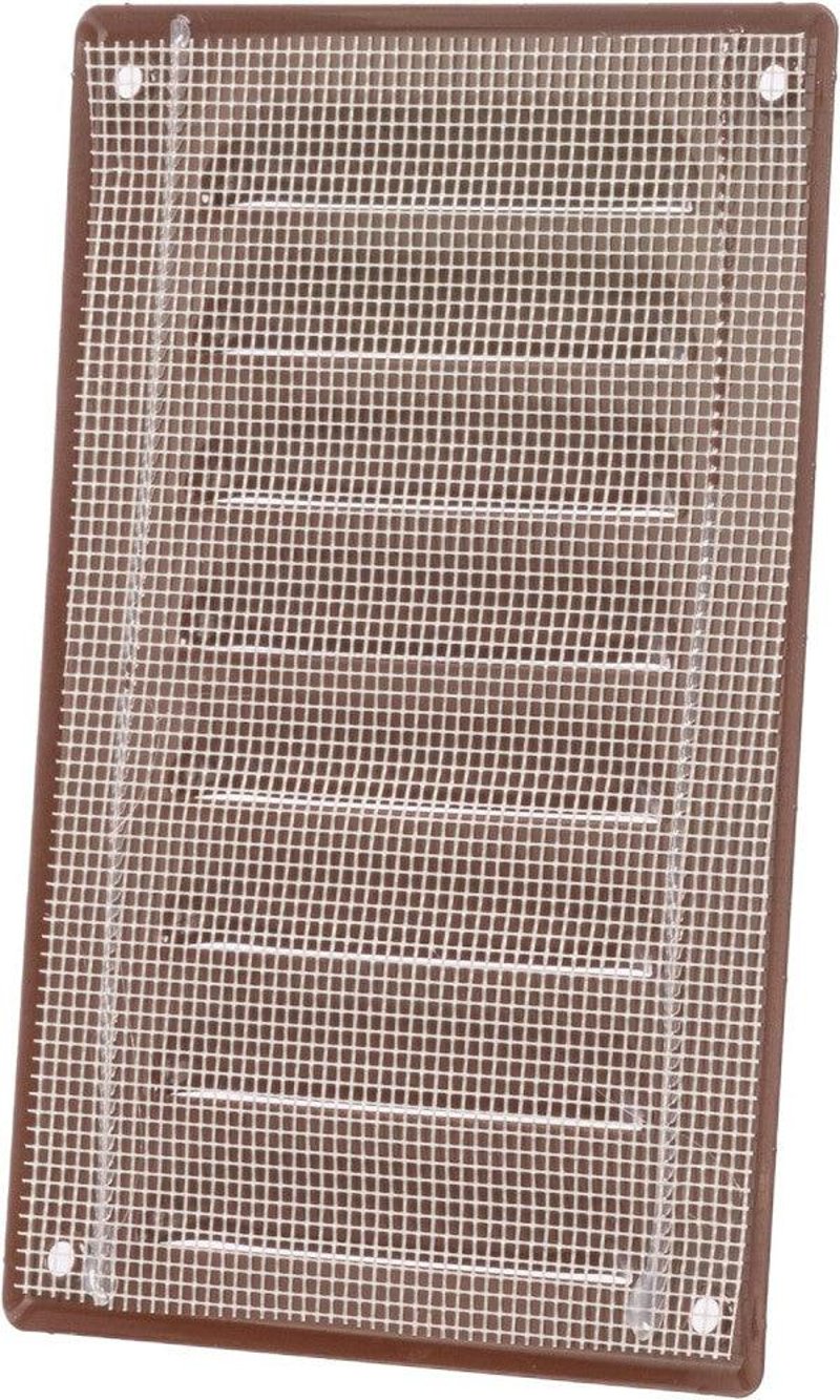 Barna Fém Szellőzőrács Rovarvédővel 140x190mm - Univerzális Szerelhetőség